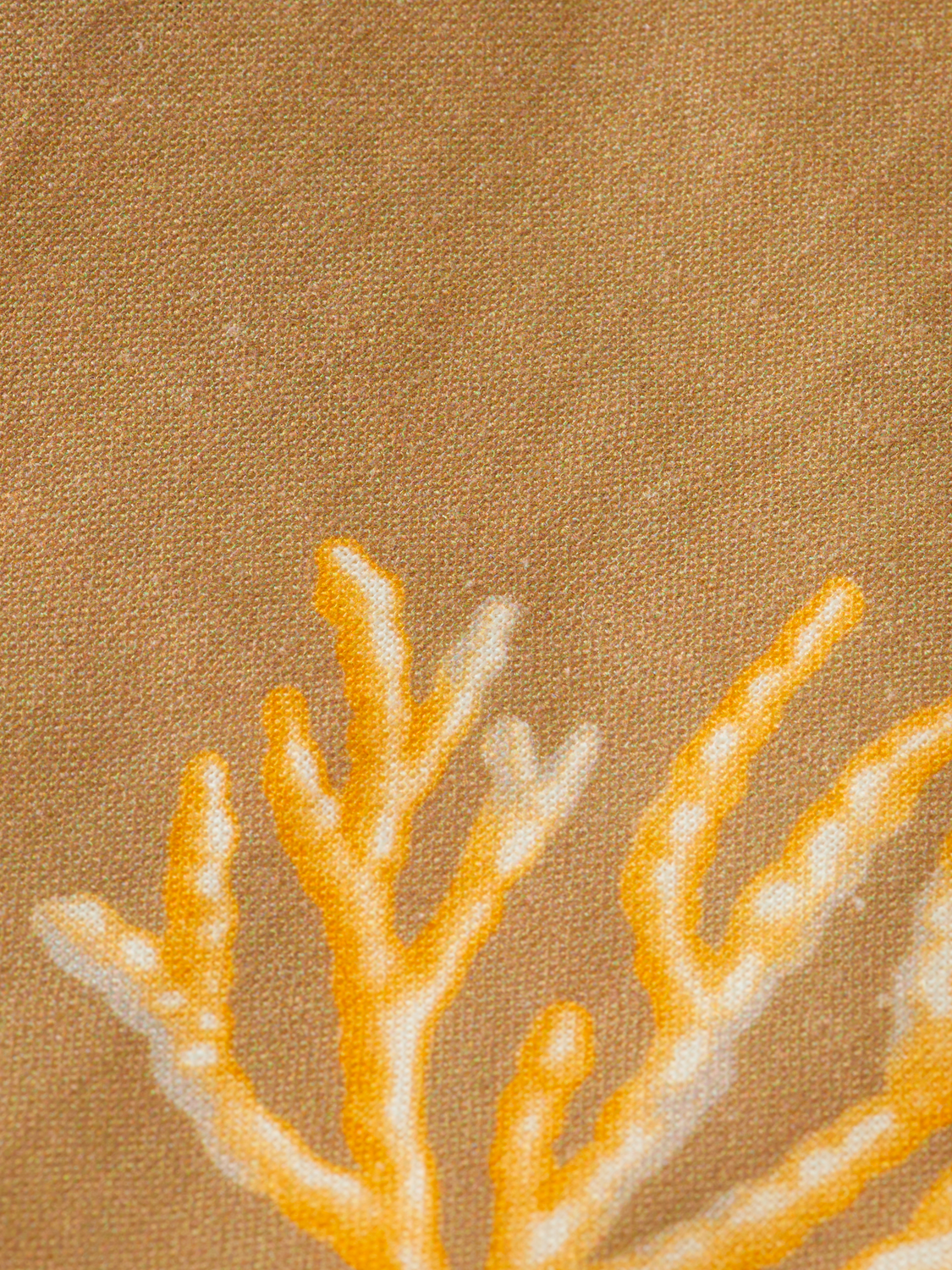 

FAVE- cotton/ linen bermuda, Taupe coral aop