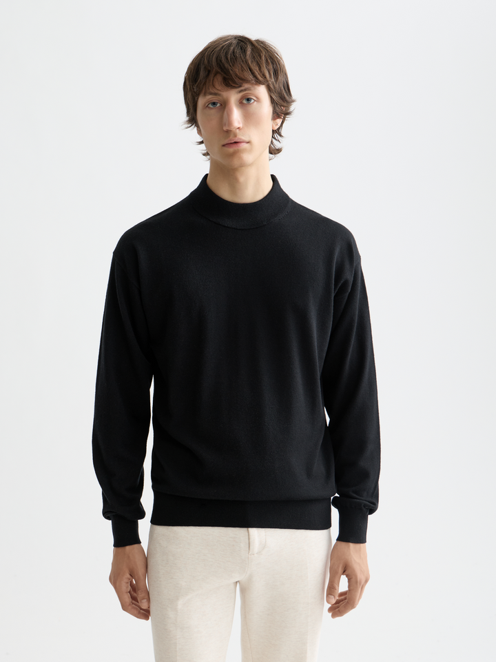 CORE - DROPPED SHOULDER MOCK NECK PULLOVER