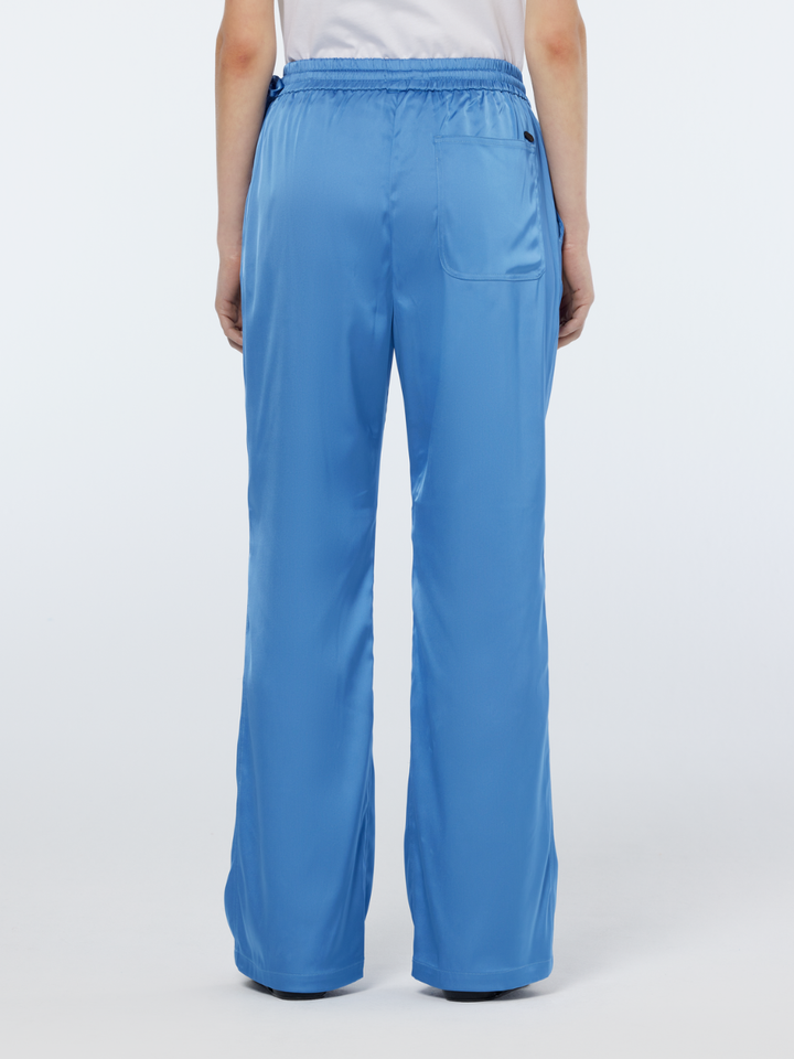 Mae mid-rise bootcut pull-on satin pant