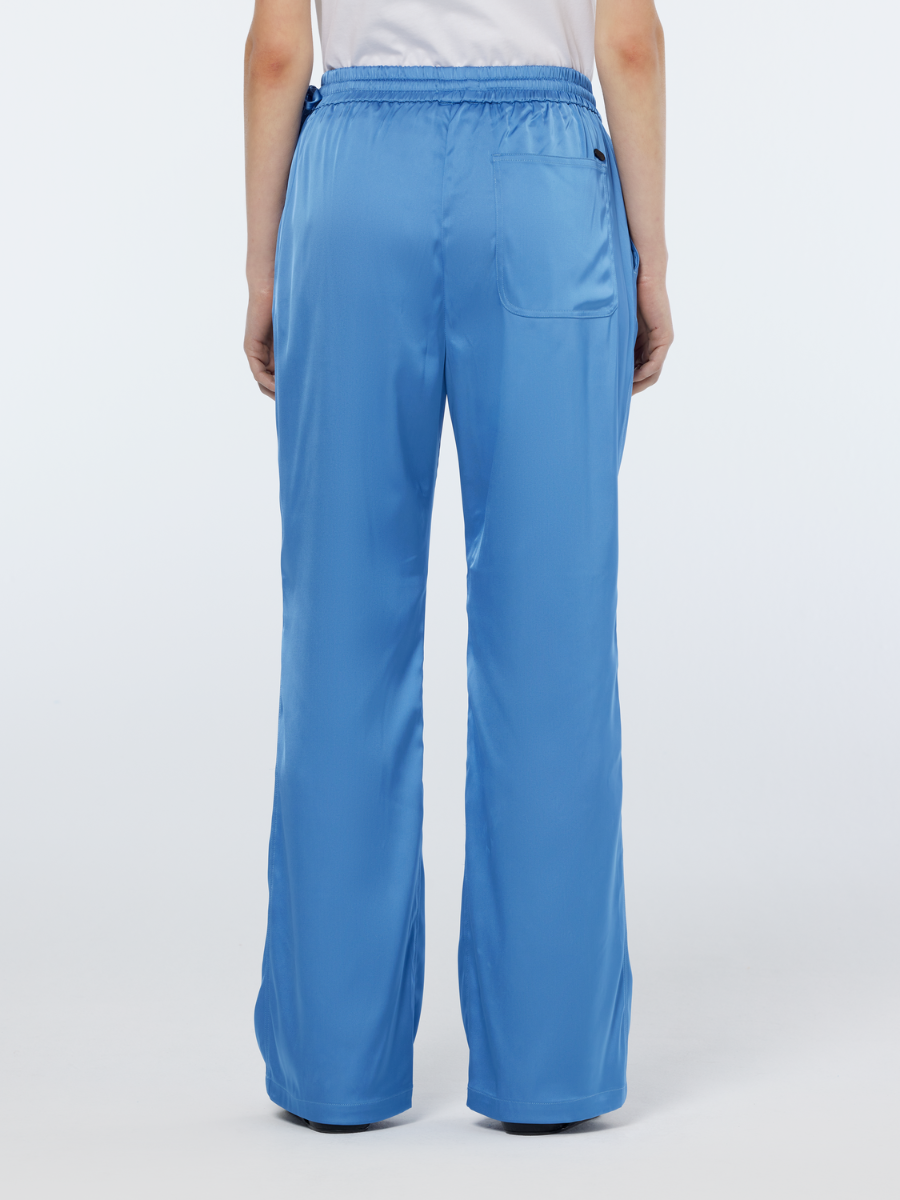 Mae mid-rise bootcut pull-on satin pant