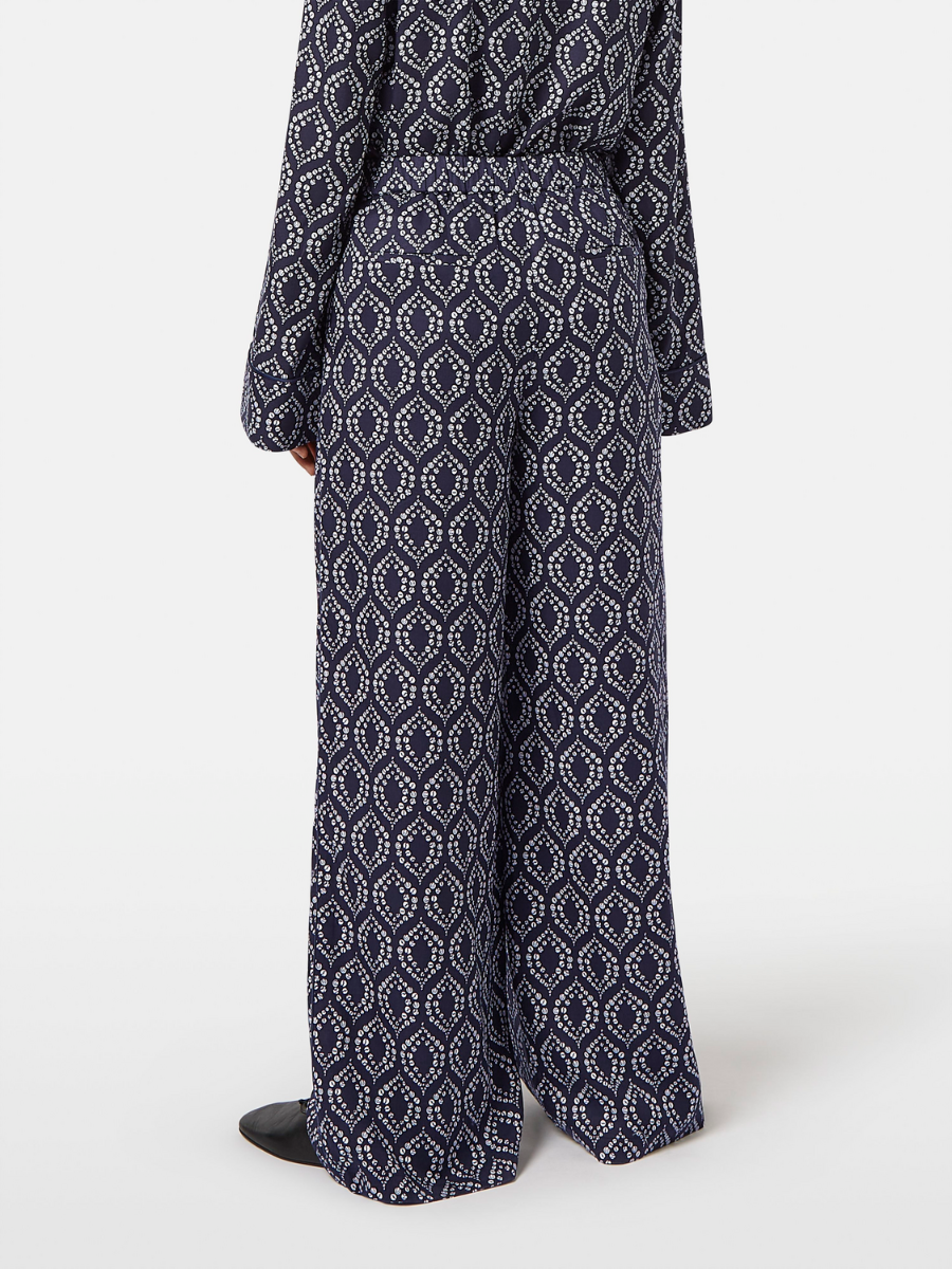 Eleni high rise wide leg printed pyjama pant