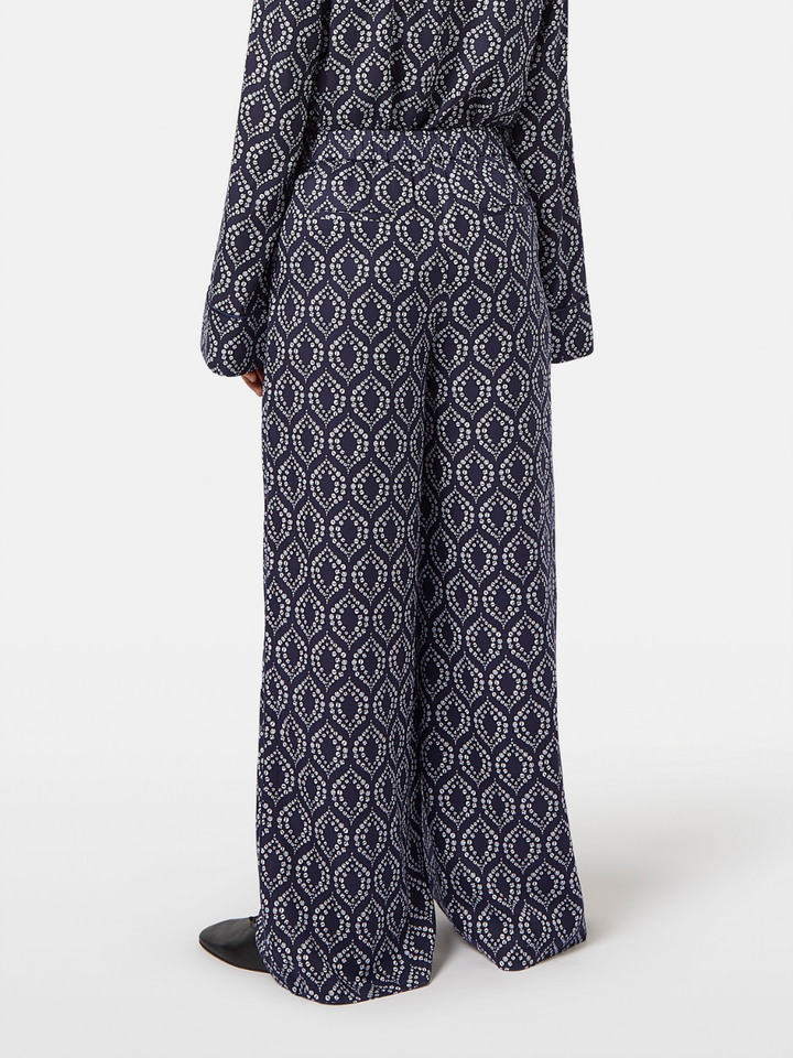 Eleni high rise wide leg printed pyjama pant