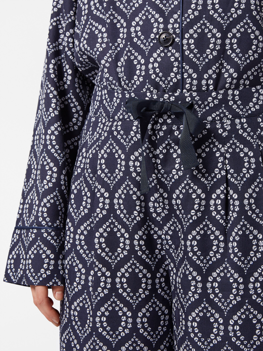 Eleni high rise wide leg printed pyjama pant