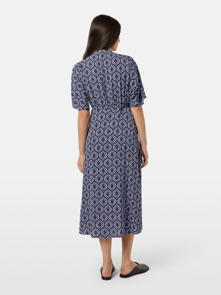 Midi Wrap Dress in Viscose jacquard