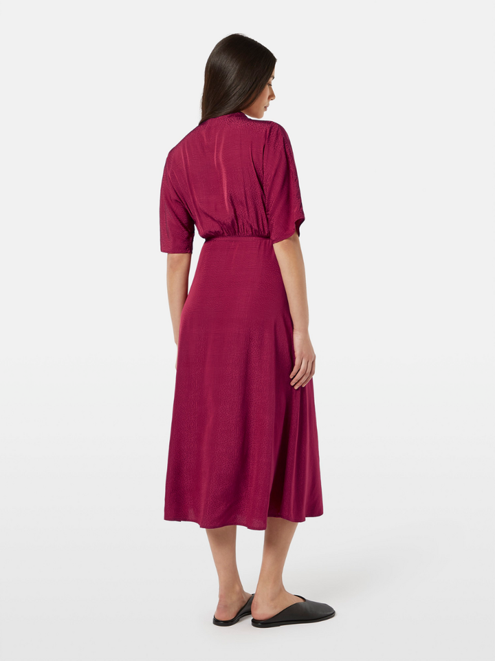Midi Wrap Dress in Viscose jacquard