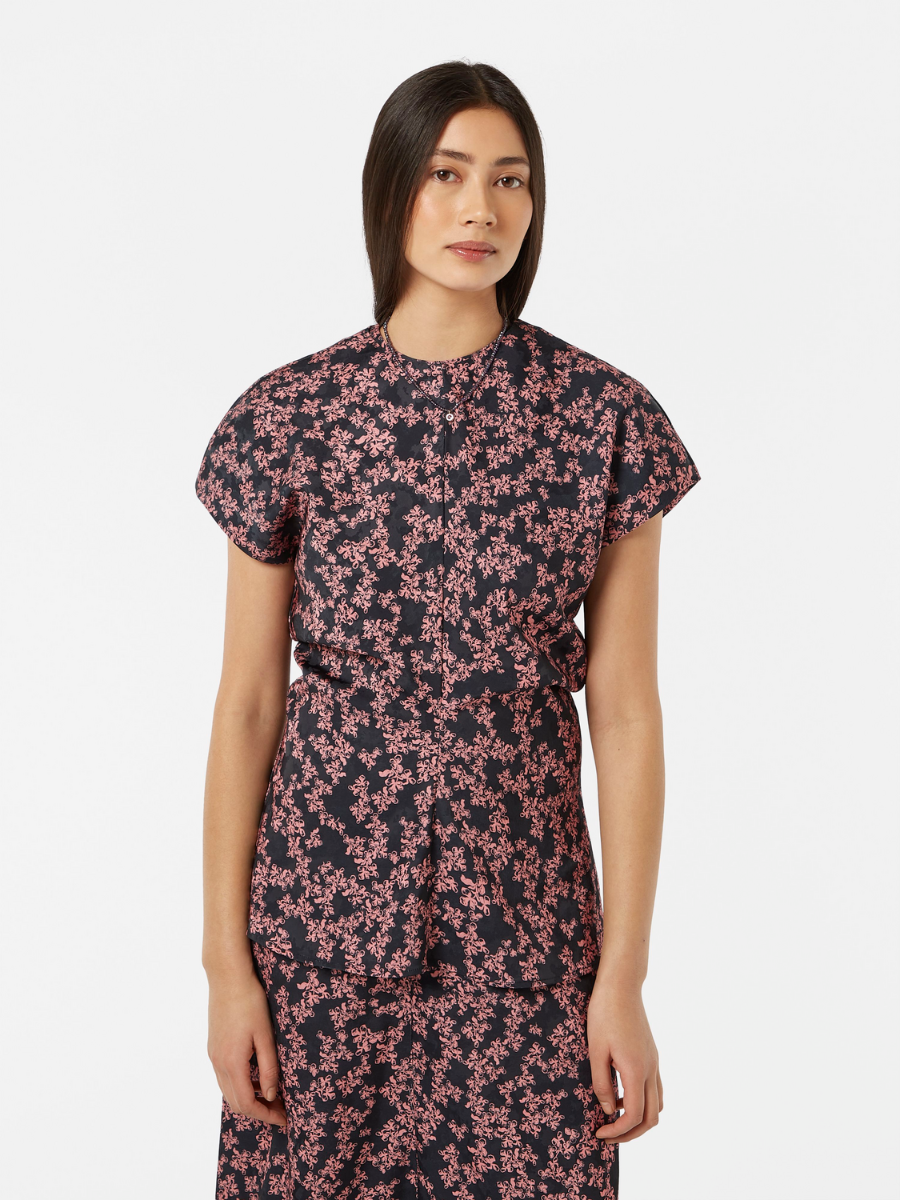 Satin Jacquard Top
