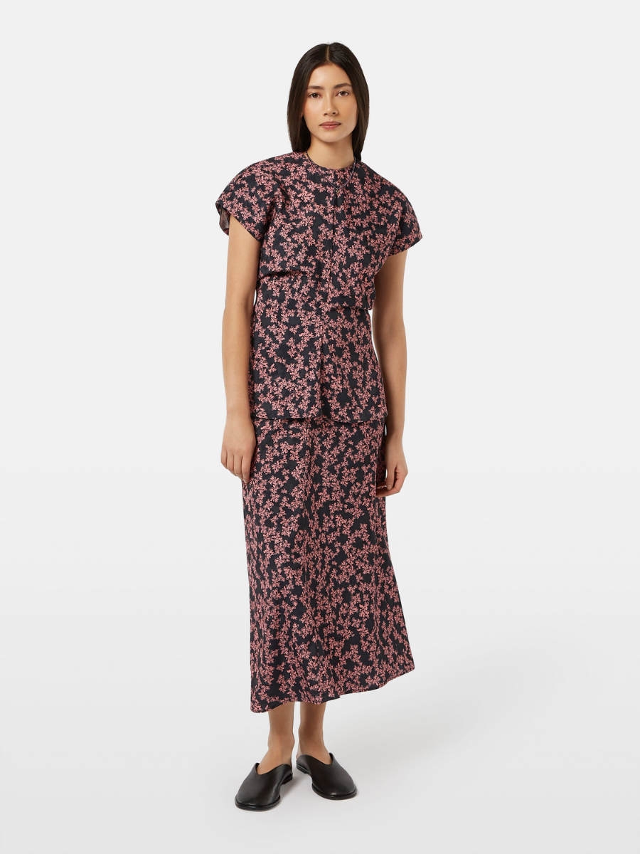 Satin Jacquard Top