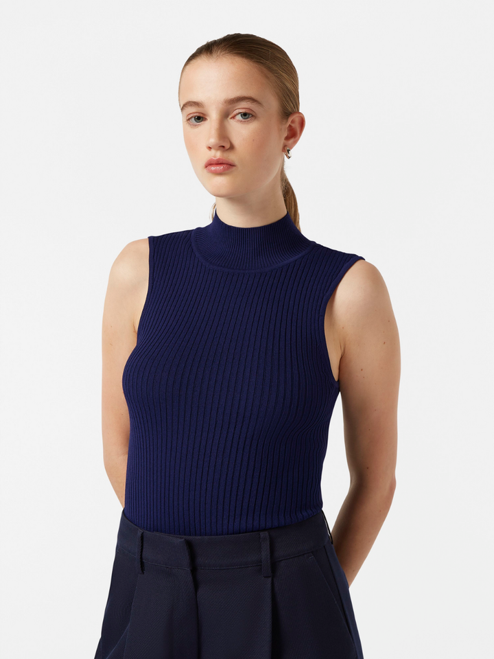 Ribbed knitted tank