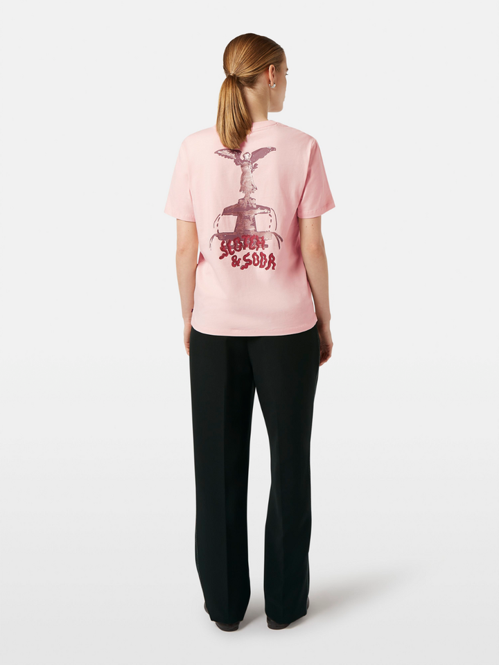 Regular fit T-shirt with front and back artwork