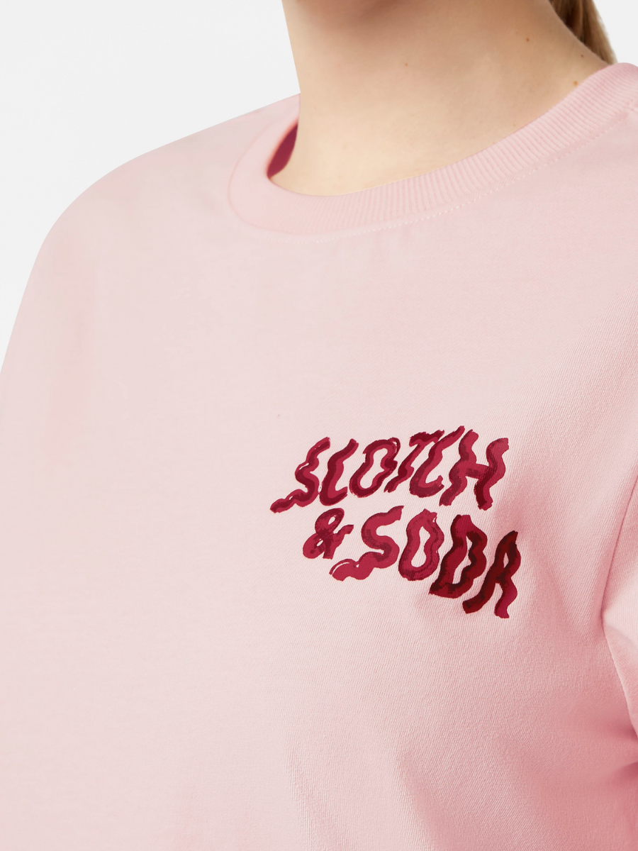 Regular fit T-shirt with front and back artwork