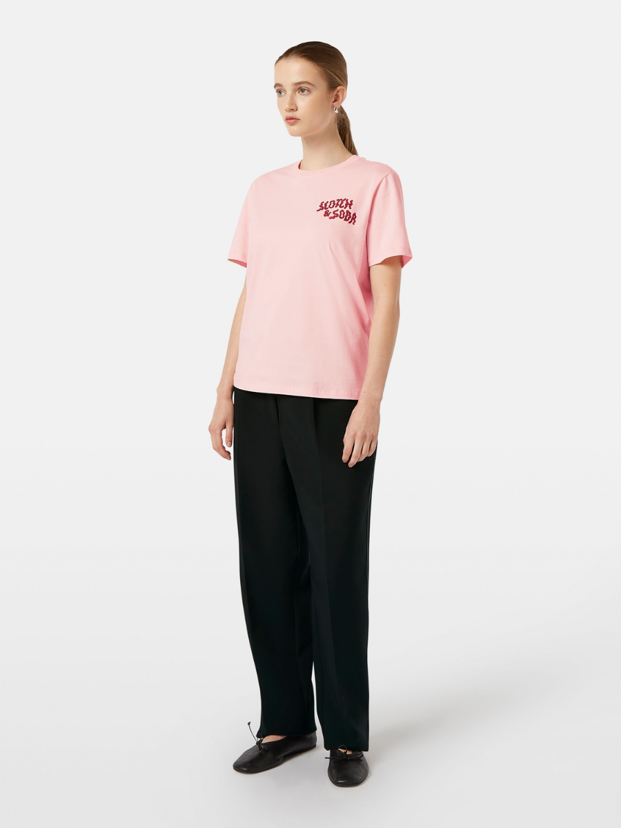Regular fit T-shirt with front and back artwork