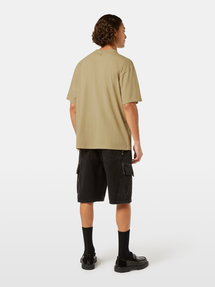 Relaxed-fit 3 crosses garment-dyed T-shirt