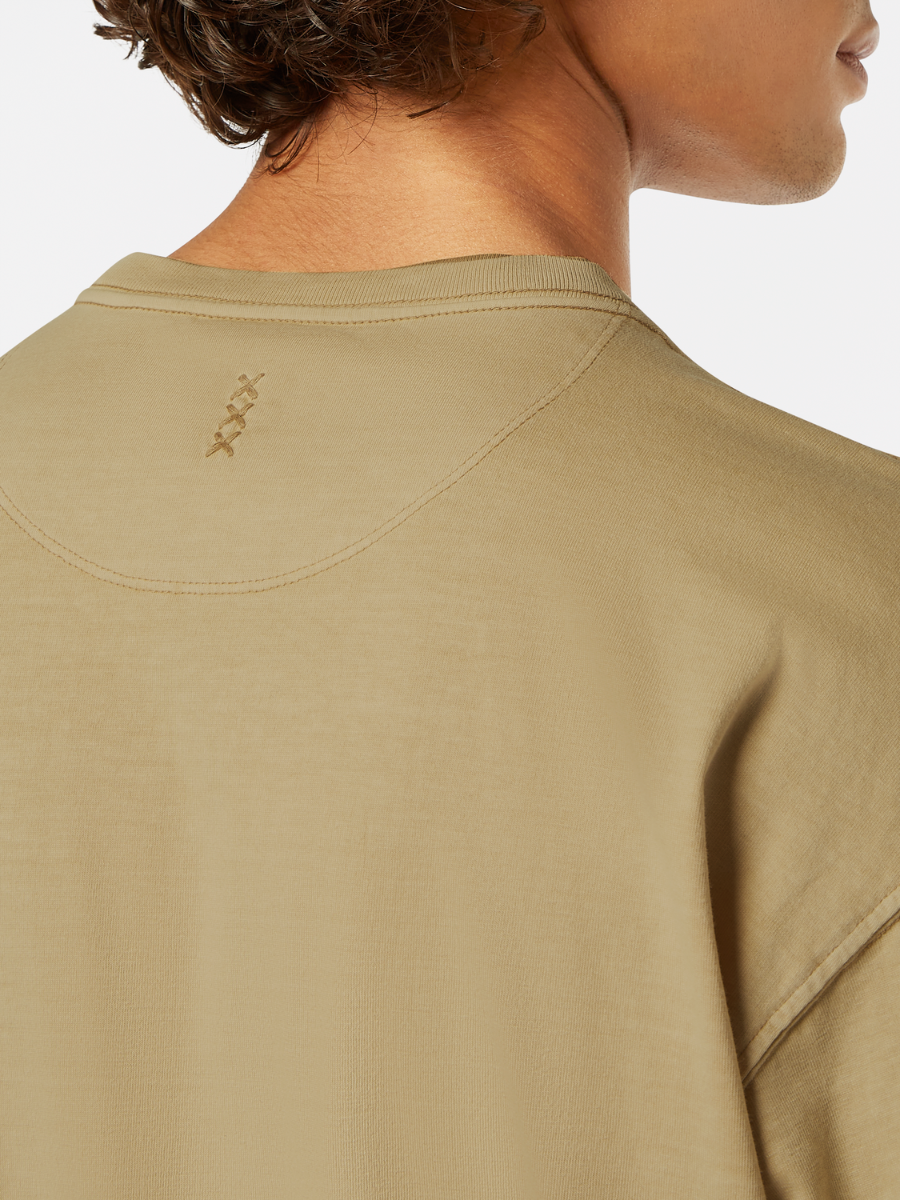 Relaxed-fit 3 crosses garment-dyed T-shirt
