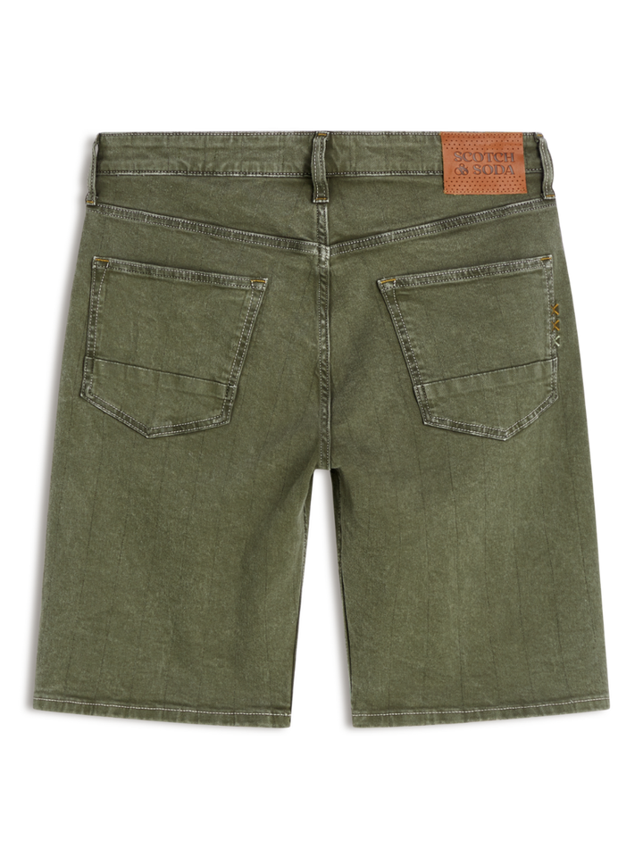 Ralston slim fit denim short — Garment dye colours