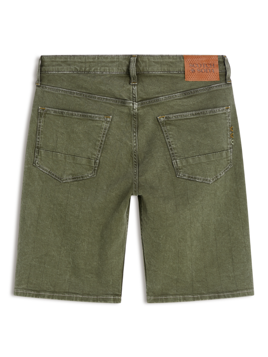 Ralston slim fit denim short — Garment dye colours