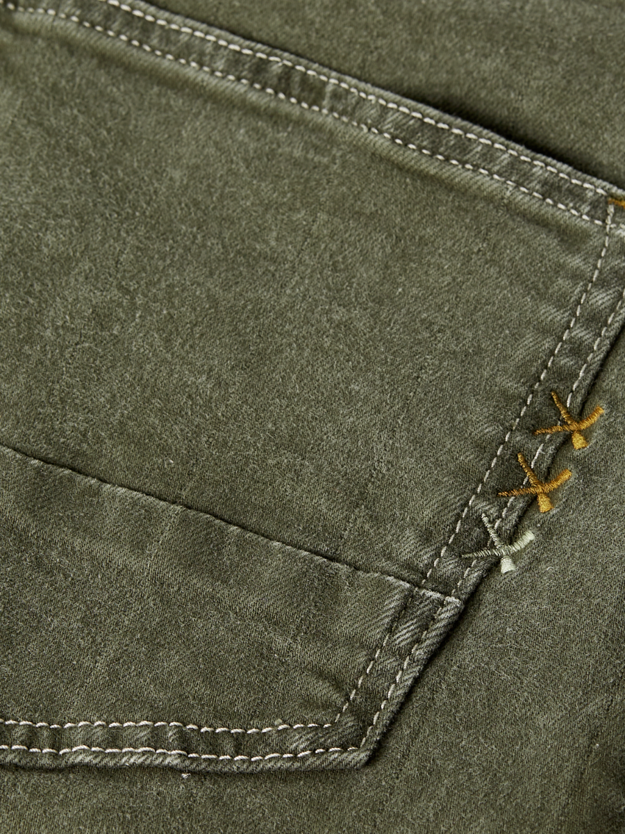 Ralston slim fit denim short — Garment dye colours