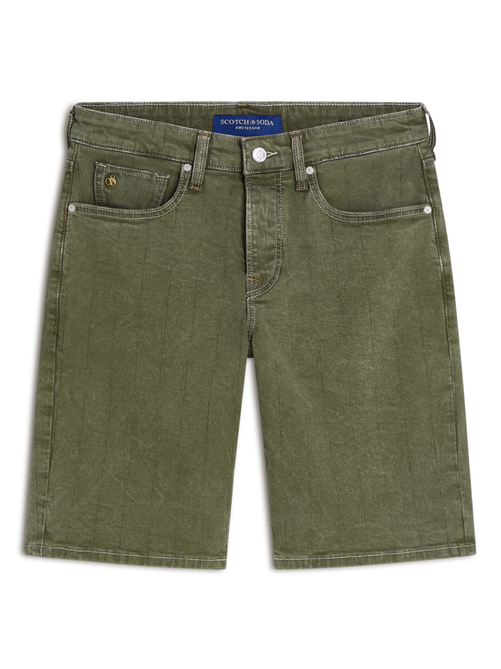 Ralston slim fit denim short — Garment dye colours