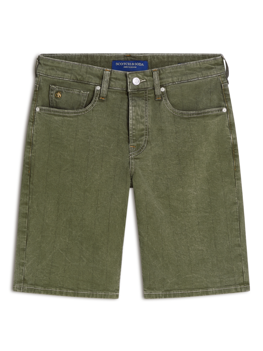 Ralston slim fit denim short — Garment dye colours