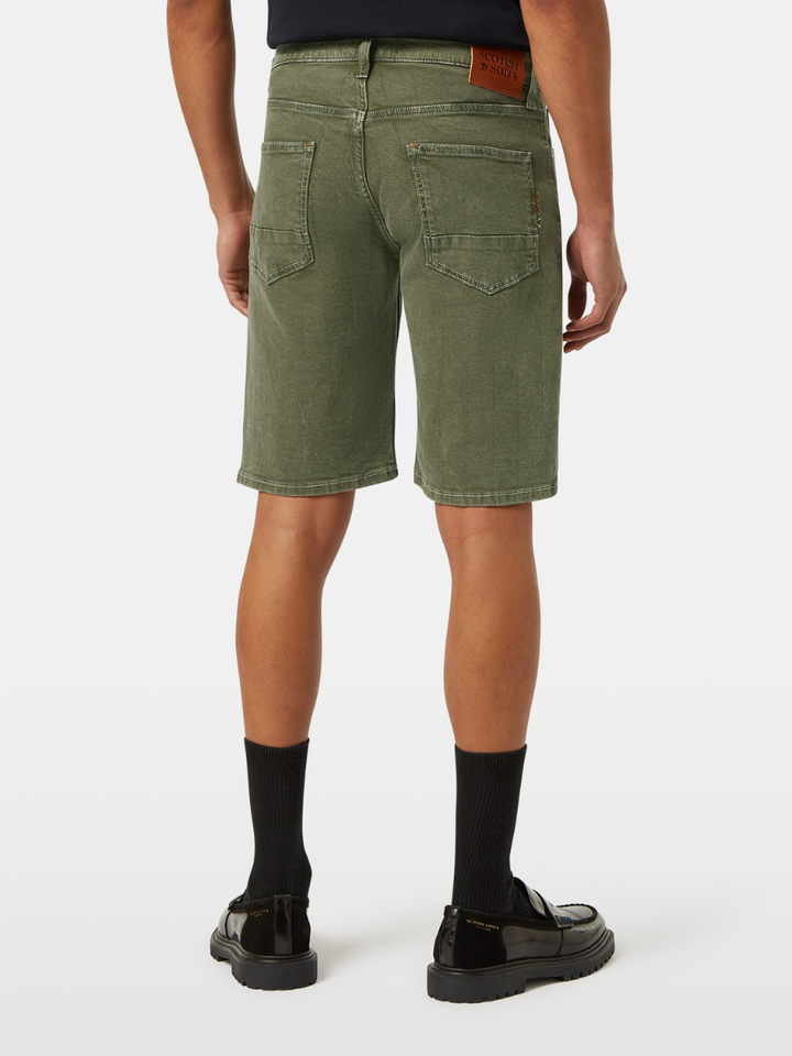 Ralston slim fit denim short — Garment dye colours