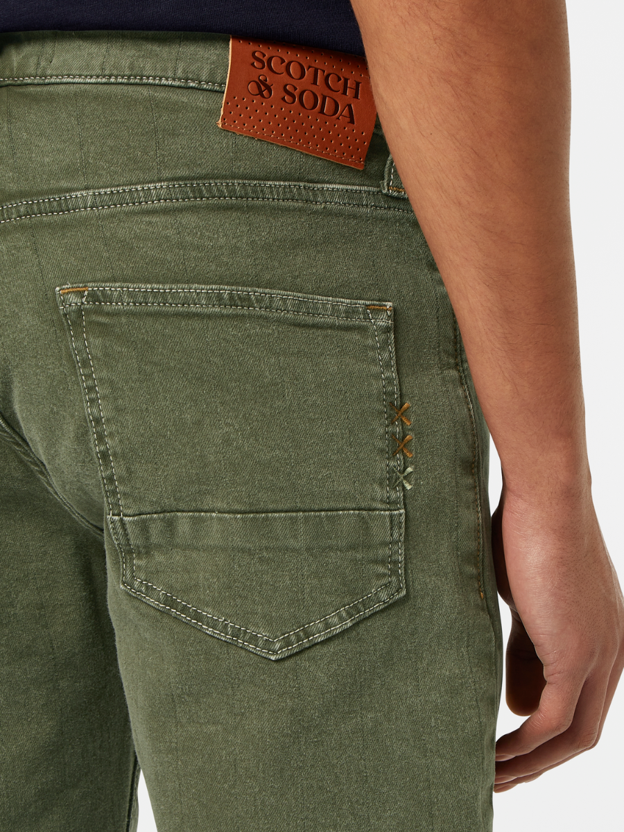 Ralston slim fit denim short — Garment dye colours