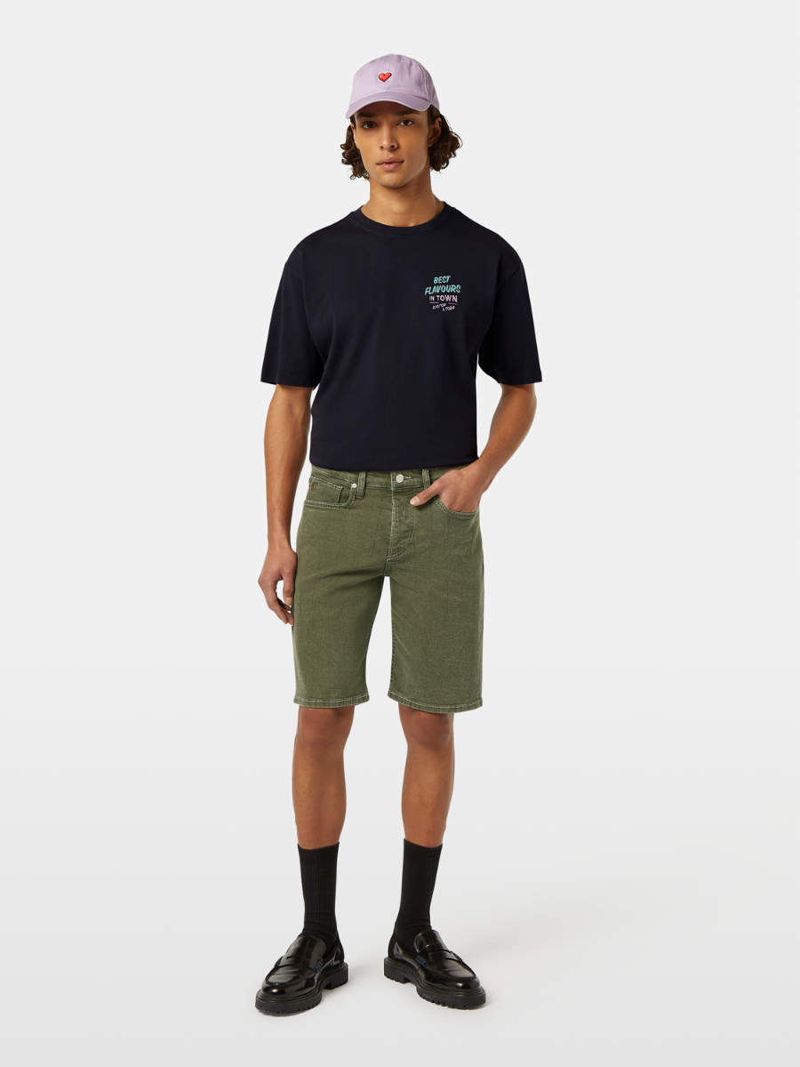 Ralston slim fit denim short — Garment dye colours