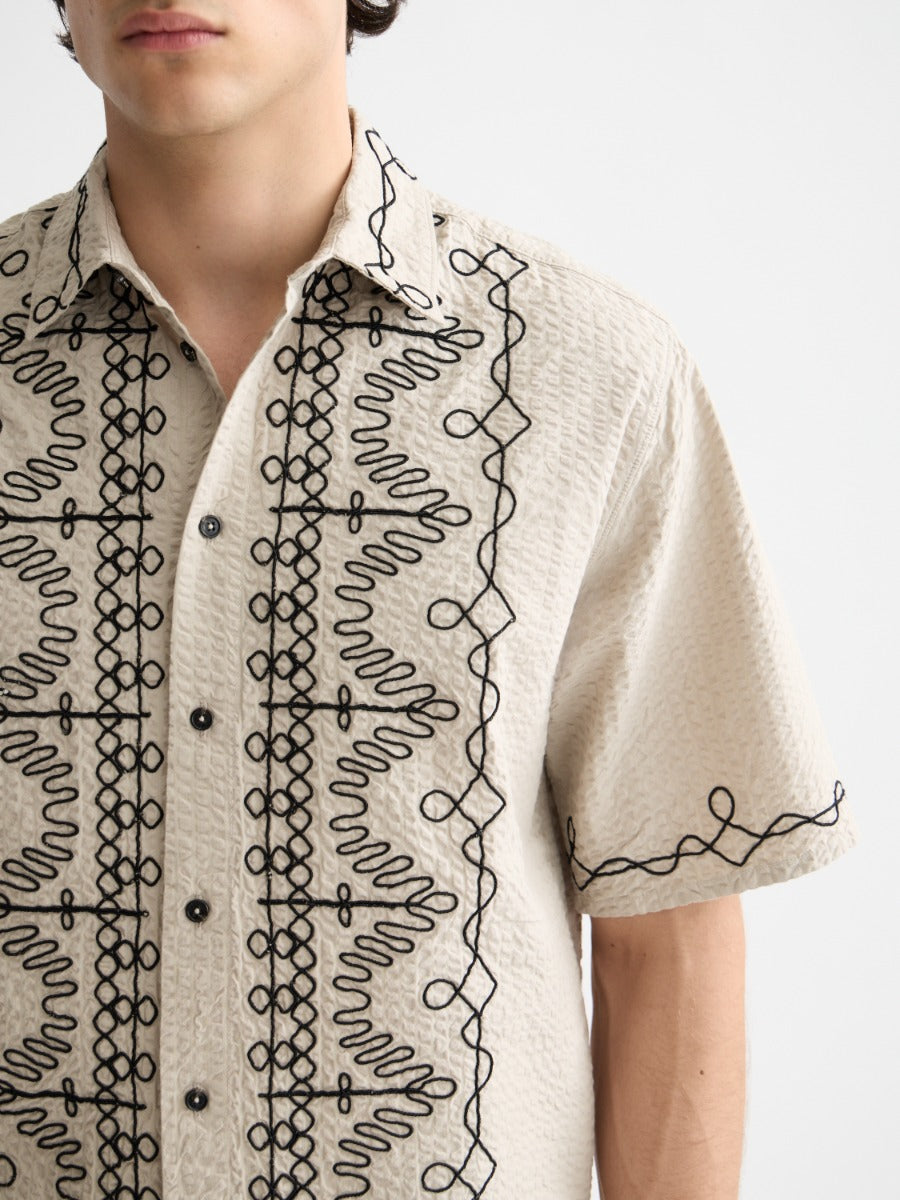 Embroidered Short Sleeve Shirt