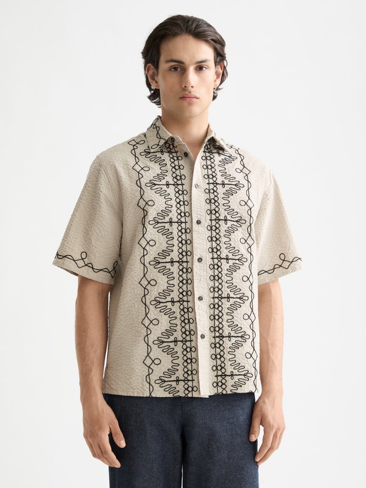 Embroidered Short Sleeve Shirt