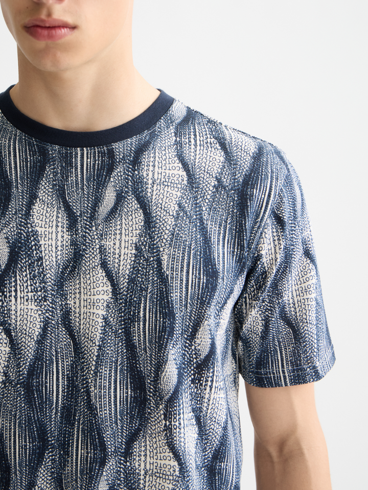 Regular Fit Micro AOP T-shirt