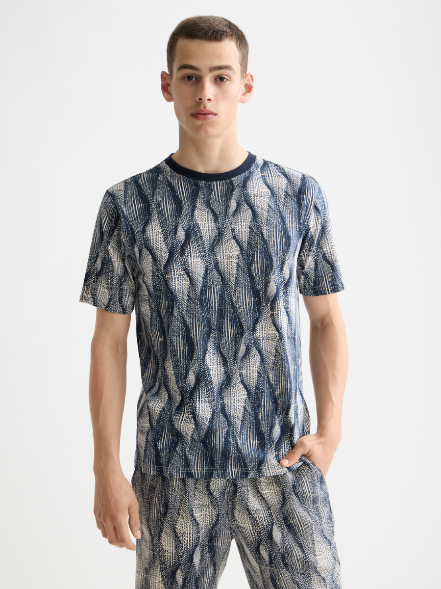 Regular Fit Micro AOP T-shirt