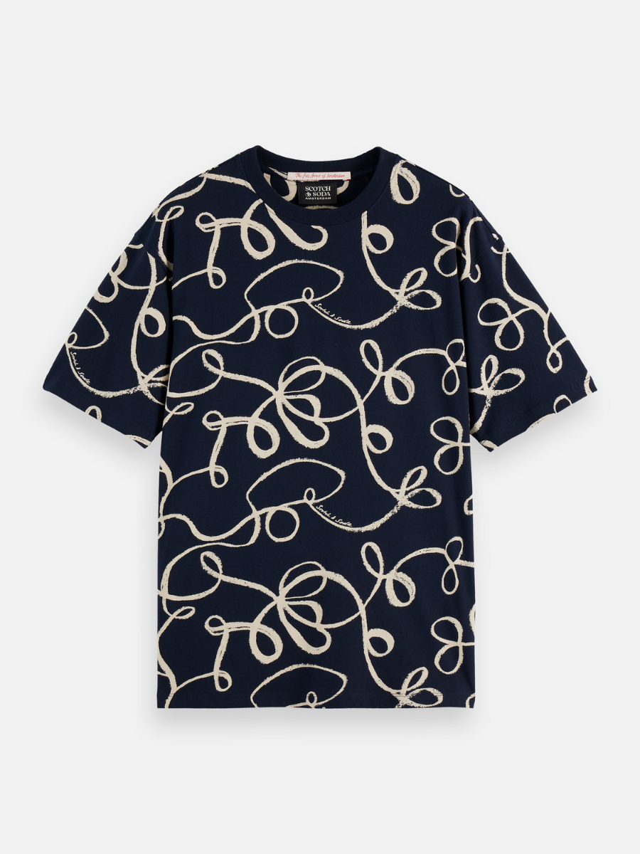 Relaxed fit allover print t-shirt