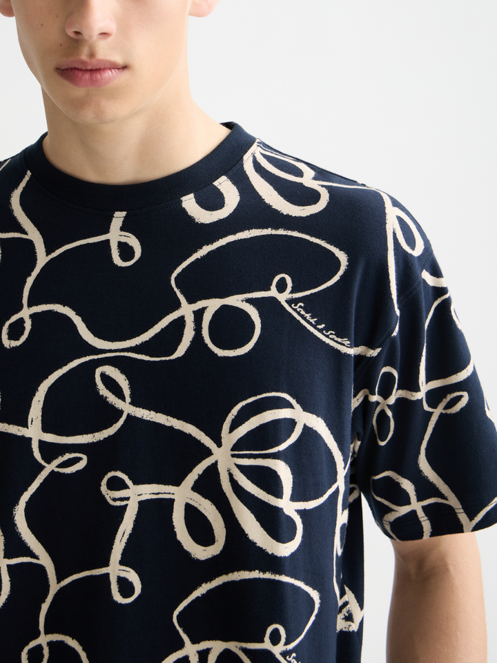 Relaxed fit allover print t-shirt