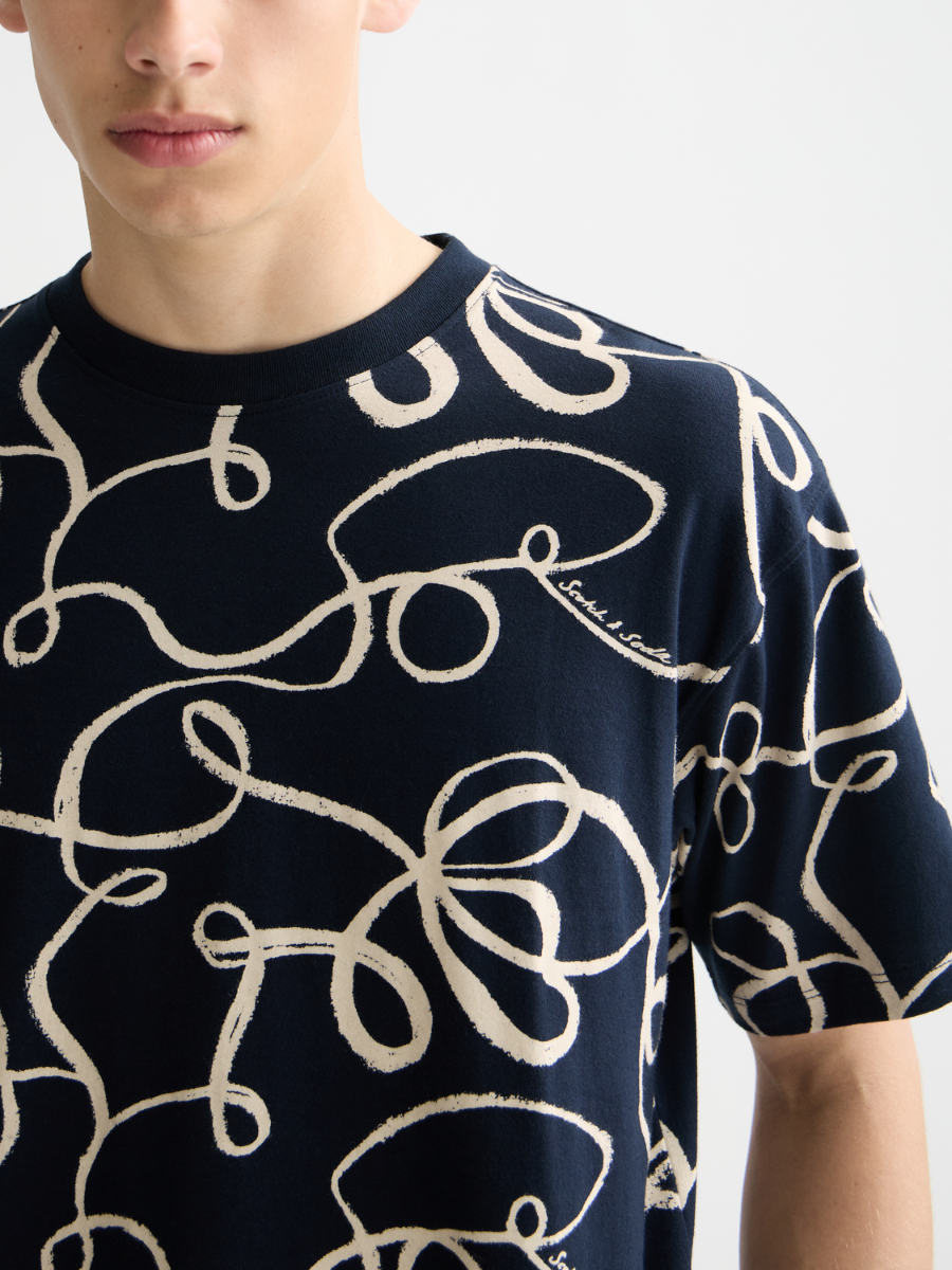 Relaxed fit allover print t-shirt