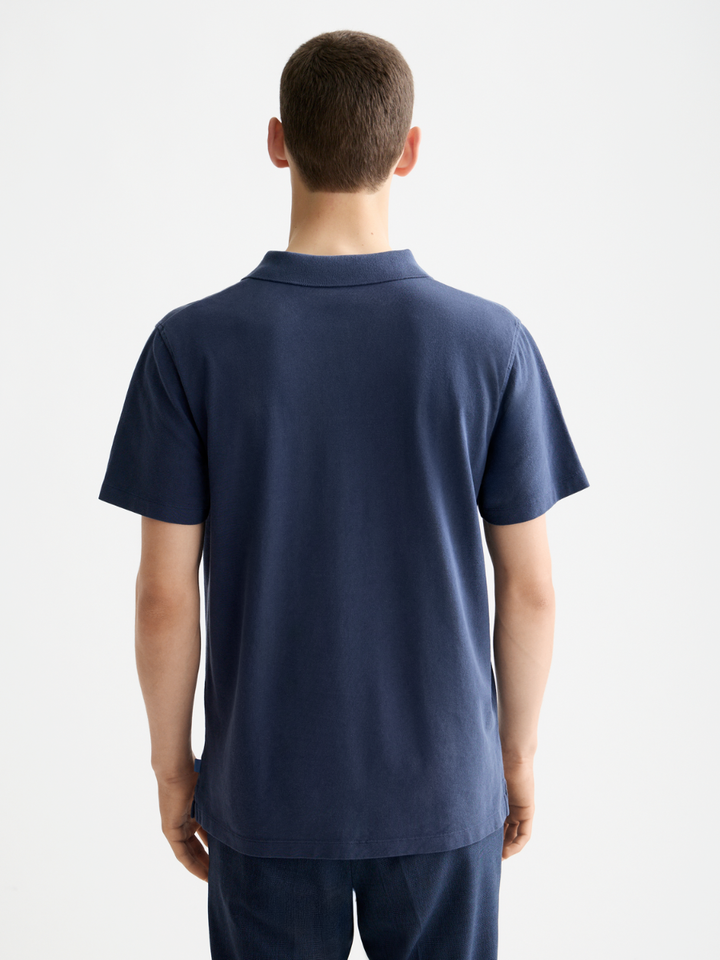 Garment-Dyed Pique Relaxed Fit Pocket Polo