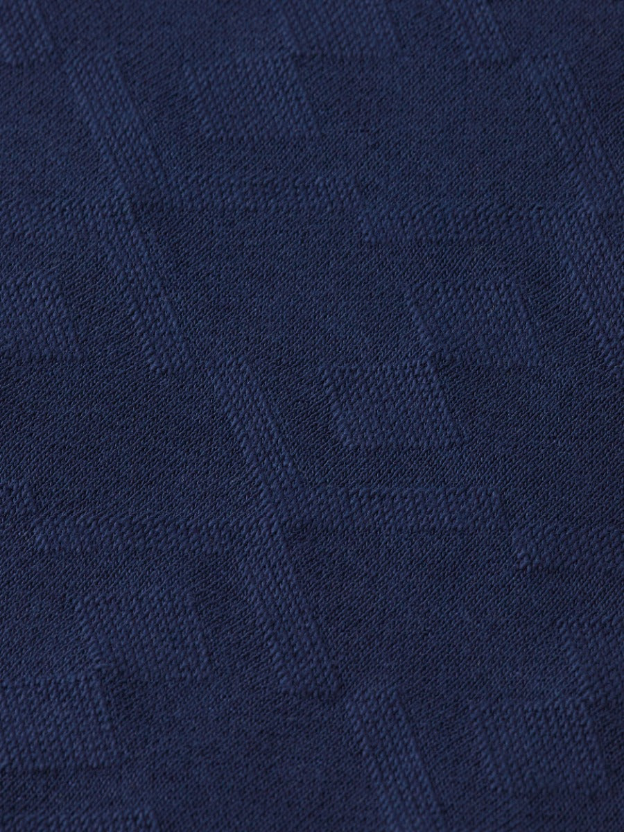 Regular fit jacquard terry hoodie