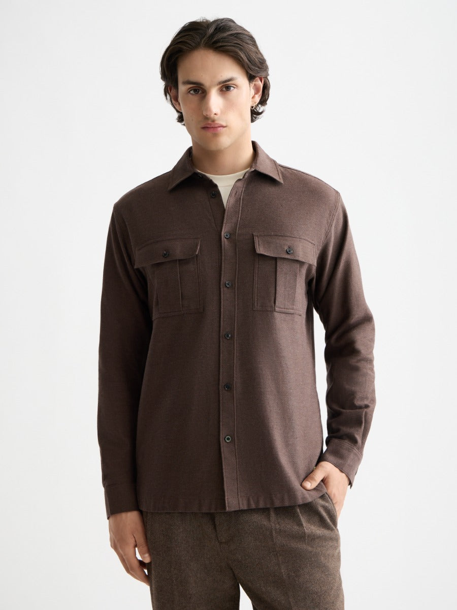 Melange relaxed-fit shirt