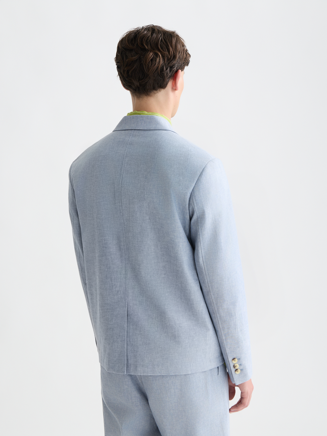 Unconstructed linenblend relaxedfit blazer