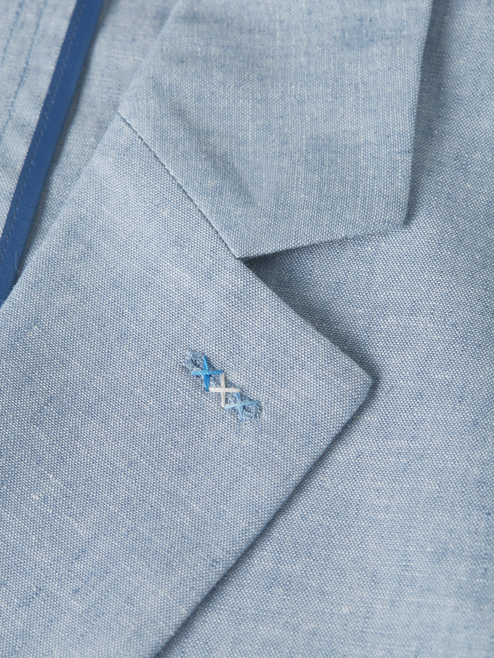 Unconstructed linenblend relaxedfit blazer