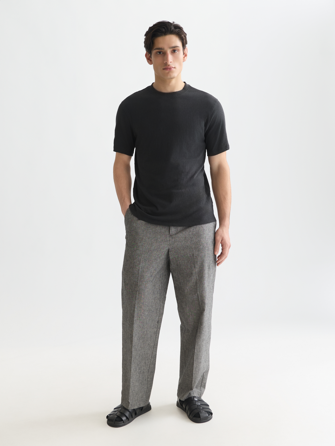 Otis Tailored Cotton-Linen Relaxed Straight Jogger