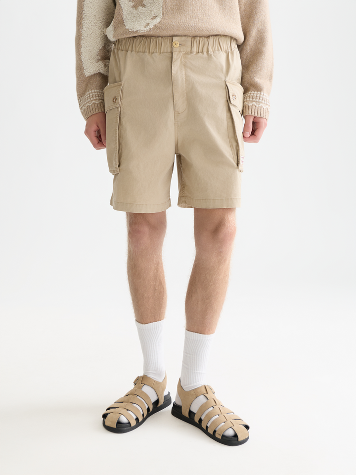 Washed Cargo Bermuda Shorts
