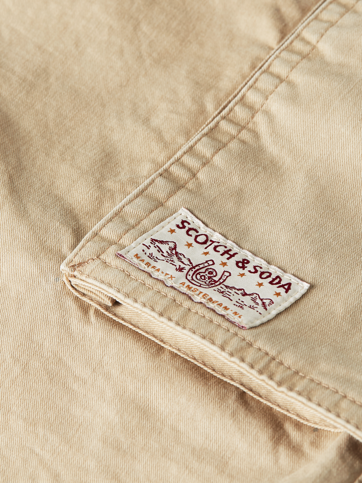 Washed Cargo Bermuda Shorts