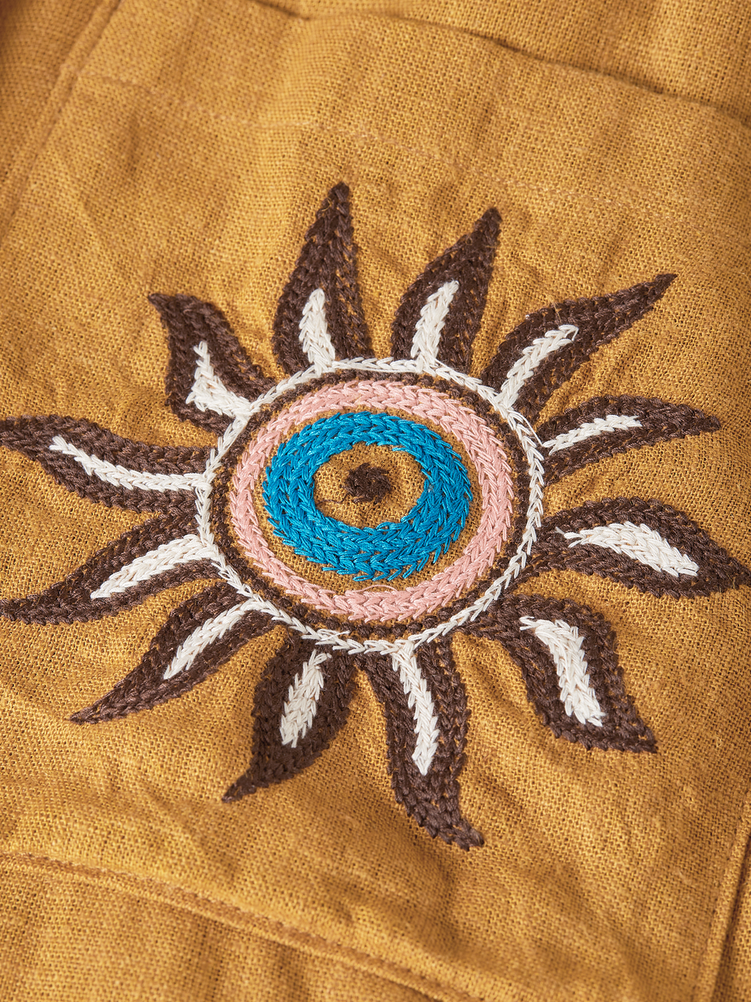 Embroidered Wide Bermuda Shorts