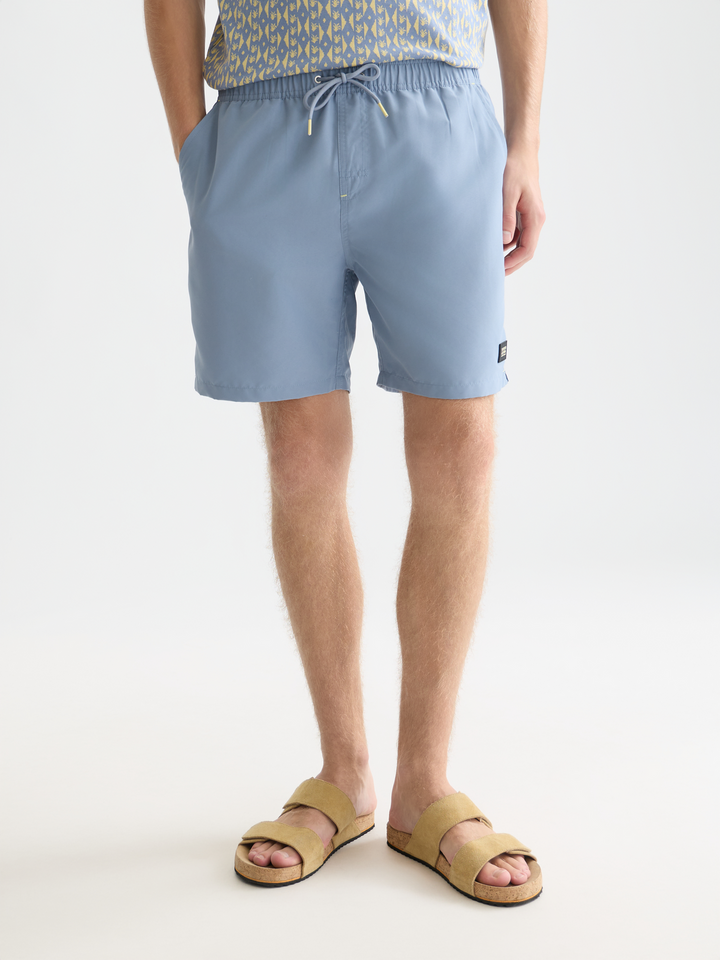 Solid Midlength Swim Shorts
