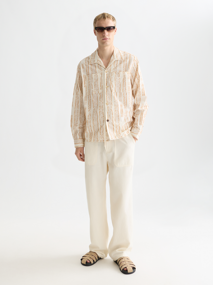 Jacquard Structure Relaxed Shirt