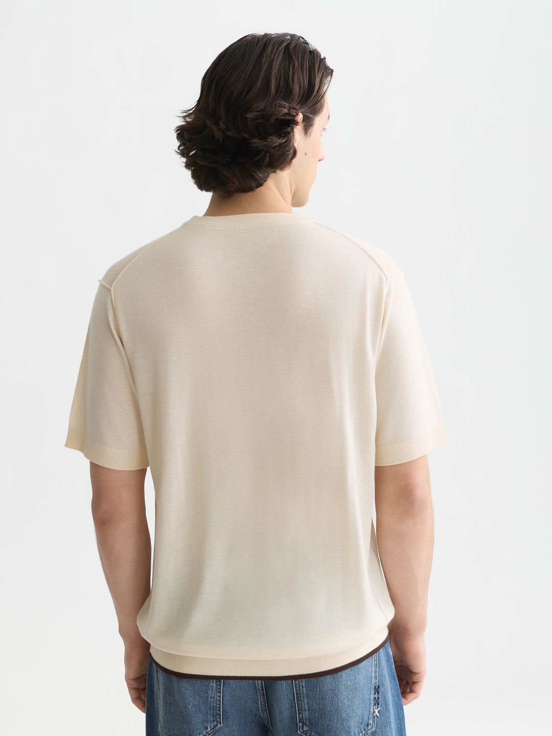 Knitted relaxed-fit T-shirt