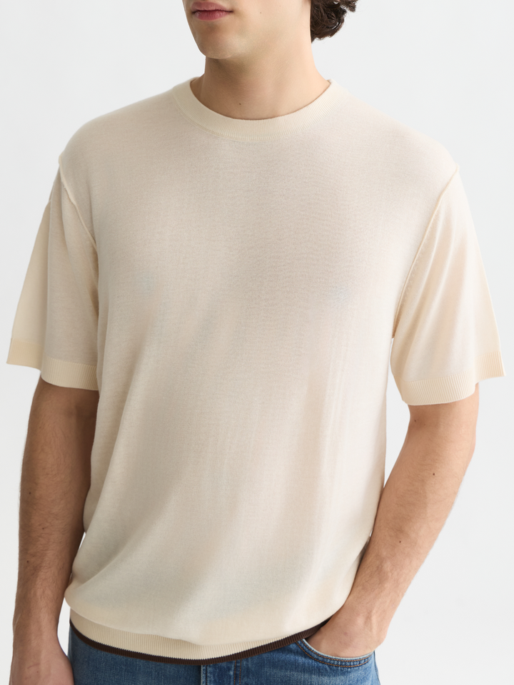 Knitted relaxed-fit T-shirt
