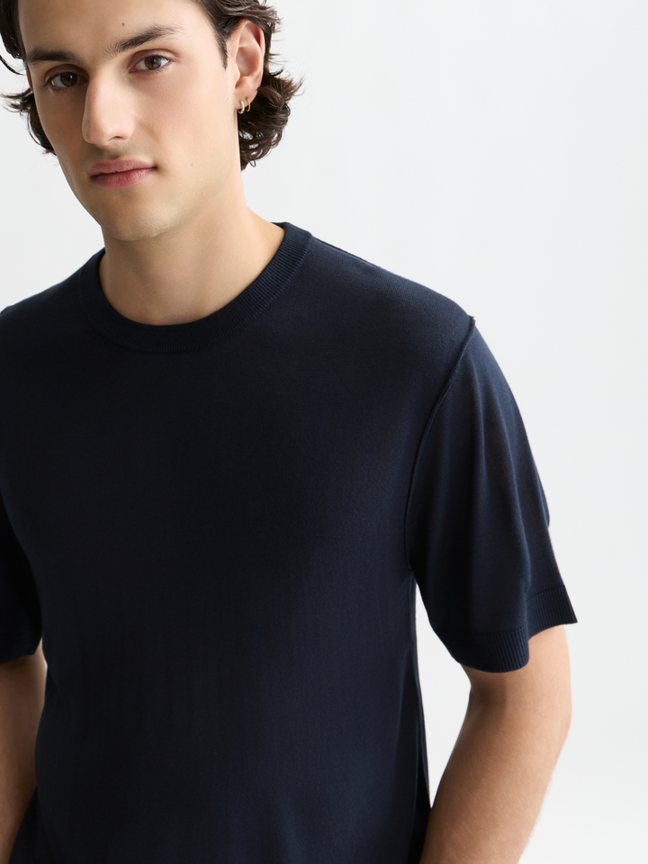 Knitted relaxed-fit T-shirt