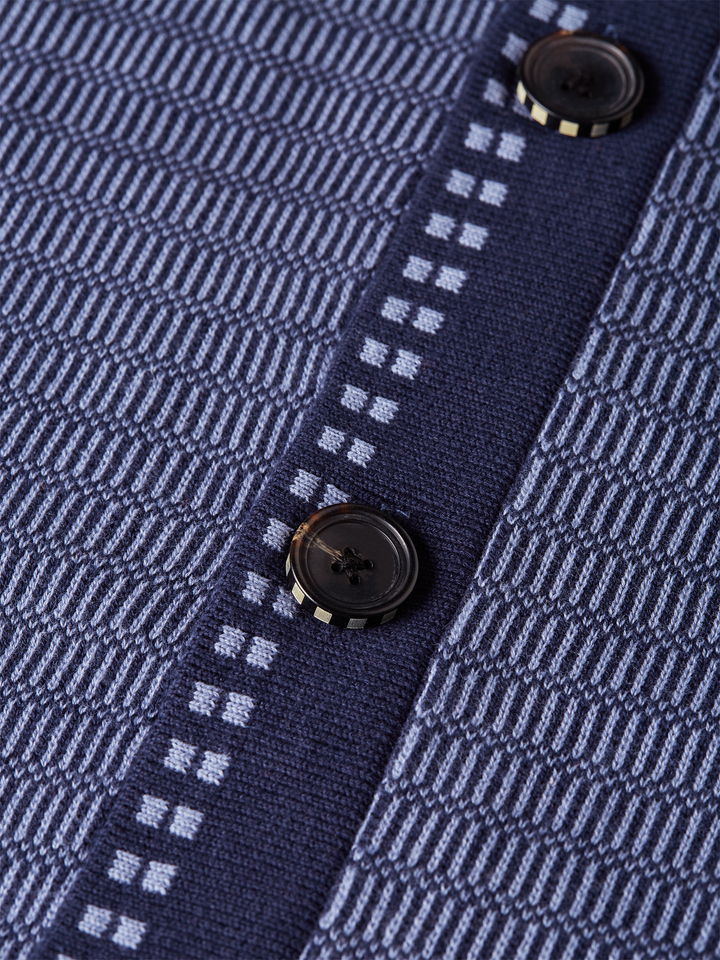 Polo Dropped Shoulder Cardigan