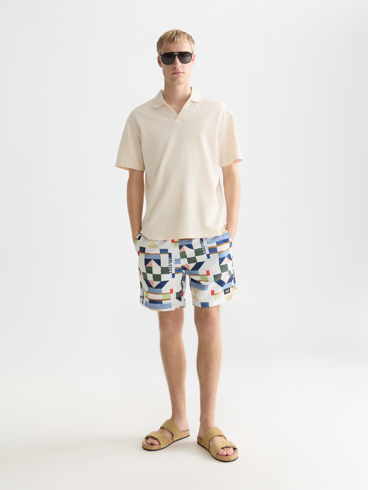 3 Crosses Pique Relaxed Garment-Dyed Polo