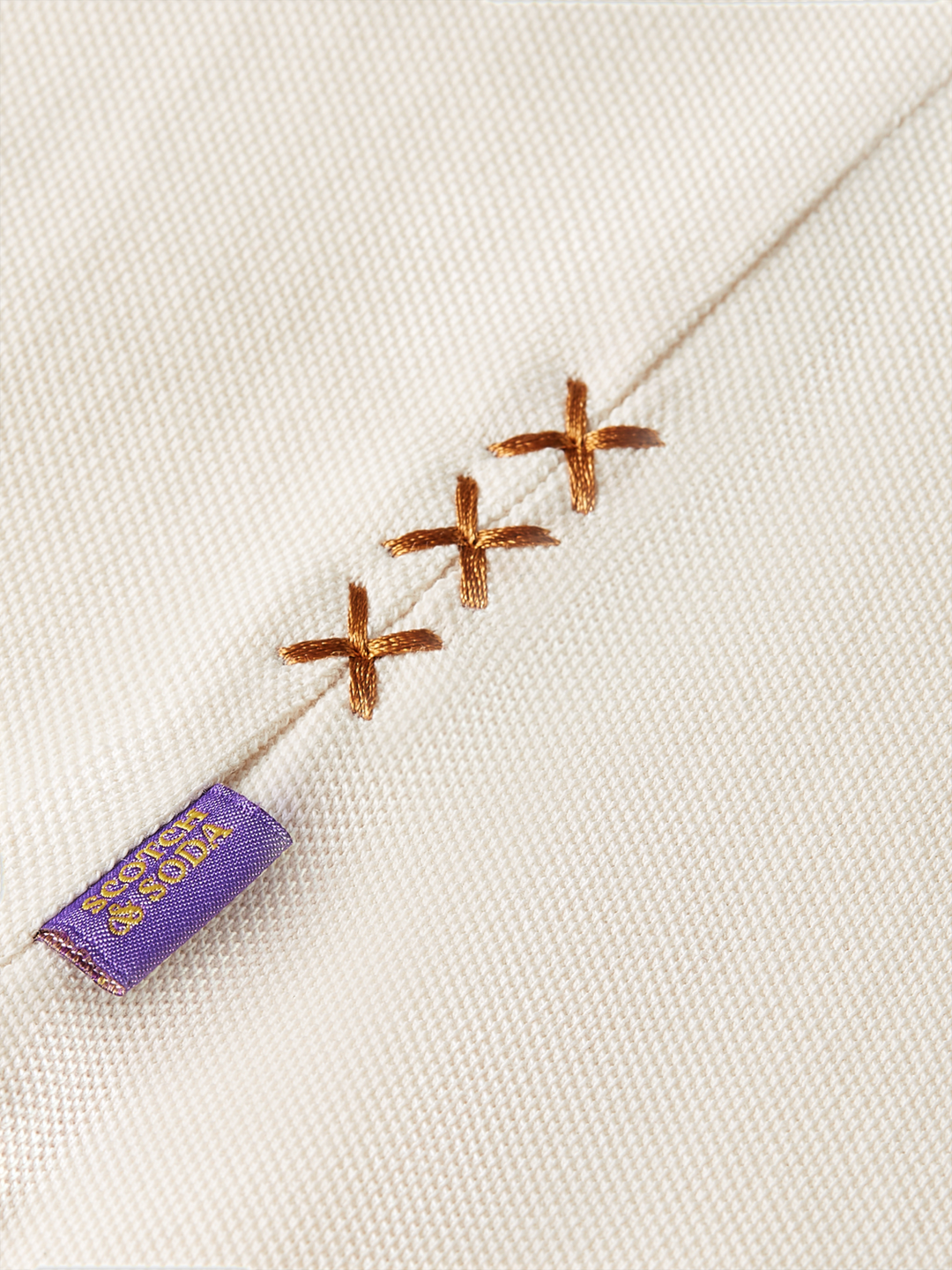 3 Crosses Pique Relaxed Garment-Dyed Polo