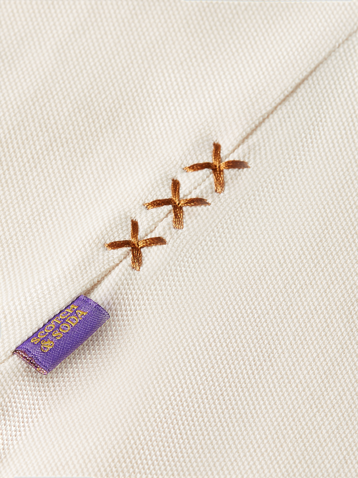 3 Crosses Pique Relaxed Garment-Dyed Polo